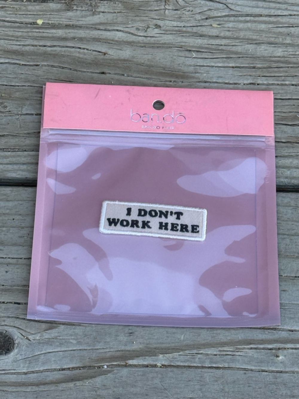 Bundle 3 for 50% off NEW Ban.do Embroidered I DON'T WORK HERE Iron On Patch